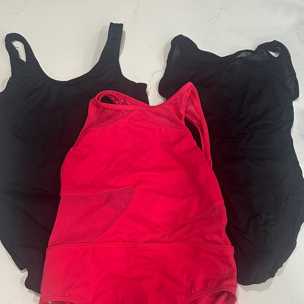 Red and Black Swimsuit Set